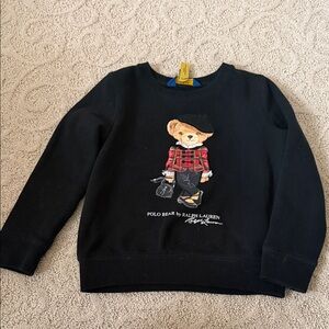 Ralph Lauren Kids Black Sweatshirt with Bear Design